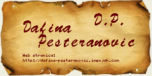 Dafina Pešteranović vizit kartica